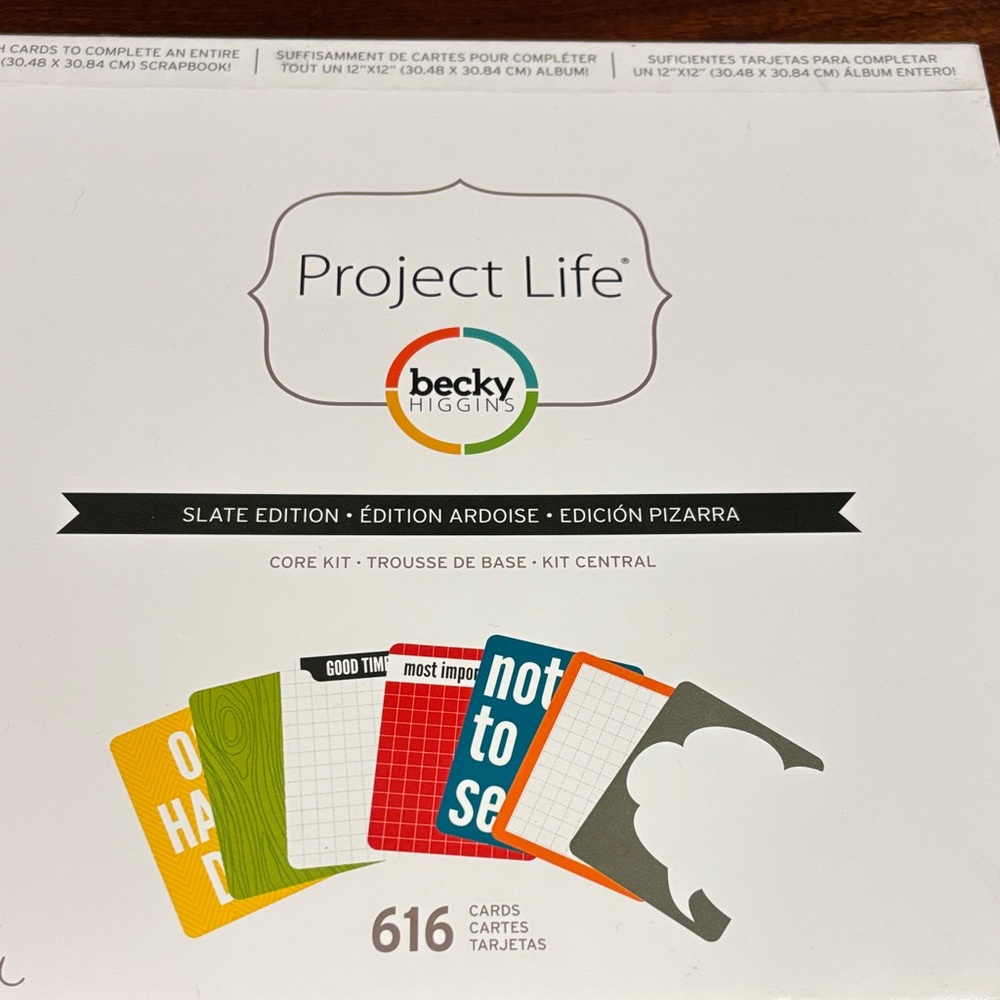Becky Higgins Project Life Core Kit Slate Edition Scrapbooking NIP